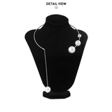 モードな雰囲気に仕上がるビッグパールアシンメトリーネックレス ゴールド シルバー | maison de LATIR | 詳細画像4