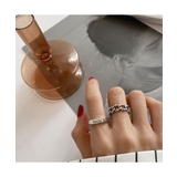 コーデをクールに格上げするsmile ロゴ&チェーンデザインセットリング カジュ… | maison de LATIR | 詳細画像3 