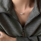 デイリーユースに最適なシンプルなハートモチーフネックレス シルバー 大人可愛い | maison de LATIR | 詳細画像2 