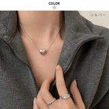 デイリーユースに最適なシンプルなハートモチーフネックレス シルバー 大人可愛い | maison de LATIR | 詳細画像8 