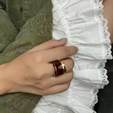 ボリュームに気分高まるレイヤーメタルリング アクセサリー 指 | maison de LATIR | 詳細画像5