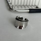シルバー | ボリュームに気分高まるレイヤーメタルリング アクセサリー 指 | maison de LATIR