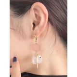 ゴールド | フロストフラワーモチーフピアス | MERCURYDUO