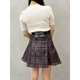 シアーチェックバックレースアップミニスカパン | MERCURYDUO | 詳細画像12 