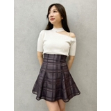 シアーチェックバックレースアップミニスカパン | MERCURYDUO | 詳細画像13 