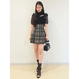 シアーチェックバックレースアップミニスカパン | MERCURYDUO | 詳細画像17 