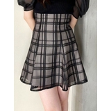 シアーチェックバックレースアップミニスカパン | MERCURYDUO | 詳細画像2 