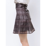 シアーチェックバックレースアップミニスカパン | MERCURYDUO | 詳細画像22 