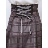 シアーチェックバックレースアップミニスカパン | MERCURYDUO | 詳細画像33 