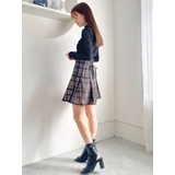 シアーチェックバックレースアップミニスカパン | MERCURYDUO | 詳細画像9 