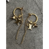 ゴールド | クリスタルリボンピアス | EMODA