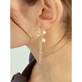 ゴールド | パールデザインチェーンピアス | RESEXXY