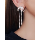シルバー | ビジューリボンピアス | EATME