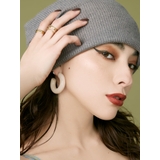 ホワイト | MARBLE HOOPピアス | EVRIS