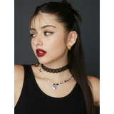 COLOR STONE LACE CHOKERネックレス | EVRIS | 詳細画像1 