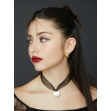 ブラック | HEART CHOKERネックレス | EVRIS