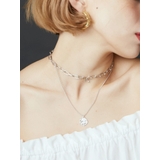 シルバー | COIN MOTIF 2連ネックレス | EVRIS