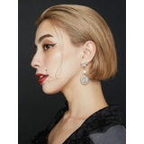 シルバー | STONE MIX SUNNY MOTIFピアス | EVRIS