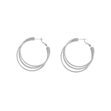 シルバー | TRIPLE HOOP ピアス | EVRIS