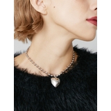 シルバー | HEART MOTIF CHOKER ネックレス | EVRIS