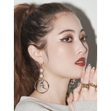 シルバー | CIRCLE SUNNY MOTIFピアス | EVRIS