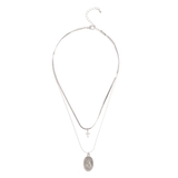 シルバー | COIN CHARM MOTIF 2連 ネックレス | EVRIS