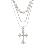 PEARL MIX CHAIN 3連 ネックレス | EVRIS | 詳細画像9 