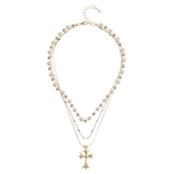 ゴールド | PEARL MIX CHAIN 3連 ネックレス | EVRIS