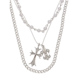 CROSS PEARL CHAIN 3連 ネックレス | EVRIS | 詳細画像14 