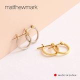 ミニフープピアス 【 K18 ポストで金属アレルギーに優しい 】 | Matthewmark | 詳細画像1