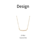 10Kダイヤモンドネックレス カーブラインデザイン | Matthewmark  | 詳細画像2 