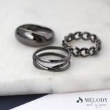 リング ブラックリング シンプル | Melody Accessory | 詳細画像2