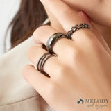 リング ブラックリング シンプル | Melody Accessory | 詳細画像1