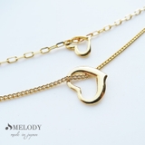 ゴールド色 | 日本製 ダブル ハート | Melody　Accessory