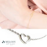 シルバー色 | ブレスレット セレクト オープンハート | Melody Accessory