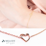 ピンクゴールド色 | ブレスレット セレクト オープンハート | Melody Accessory