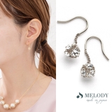 シルバー色 | フックピアス ラインストーン ボール | Melody　Accessory