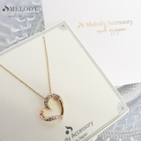 ラインストーン付 オープンハート ネックレス | Melody　Accessory | 詳細画像2 