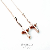 ピンクゴールド色 | チェーンピアス アメリカンピアス ピアス | Melody　Accessory