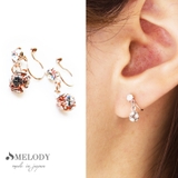ピンクゴールド ノンホール | イヤリング ノンホールピアス ノンホールイヤリング | Melody Accessory