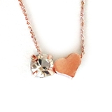 Heart-ピンクゴールド色 | ネックレス 日本製 K18GP | Melody Accessory