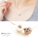 ピンクゴールド コットンパール | ネックレス 日本製 K18GP | Melody　Accessory