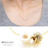 ゴールド 艶パール | ネックレス 日本製 K18GP | Melody　Accessory