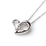 シルバー色 | ネックレス オープンハート レディース | Melody Accessory