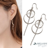 ピアス-B-シルバー色 | イヤリング ピアス 日本製 | Melody Accessory