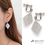 イヤリング-シルバー色 | K18GP イヤリング 直結 | Melody Accessory