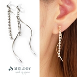 シルバー色ノンホール | イヤリング ピアス 日本製 | Melody　Accessory