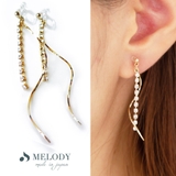 ゴールド色ノンホール | イヤリング ピアス 日本製 | Melody　Accessory