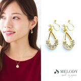 ドロップ-ゴールド色-ノンホール | イヤリング ピアス 日本製 | Melody　Accessory