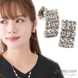 シルバー色 | ピアス K18 スタッド | Melody Accessory